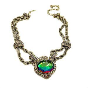 Heidi Daus "Chain of Events" Aurora Borealis necklace.